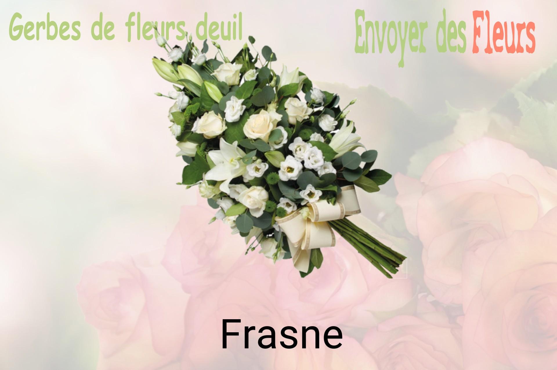 Gerbe de fleurs de deuil livrée à Frasne